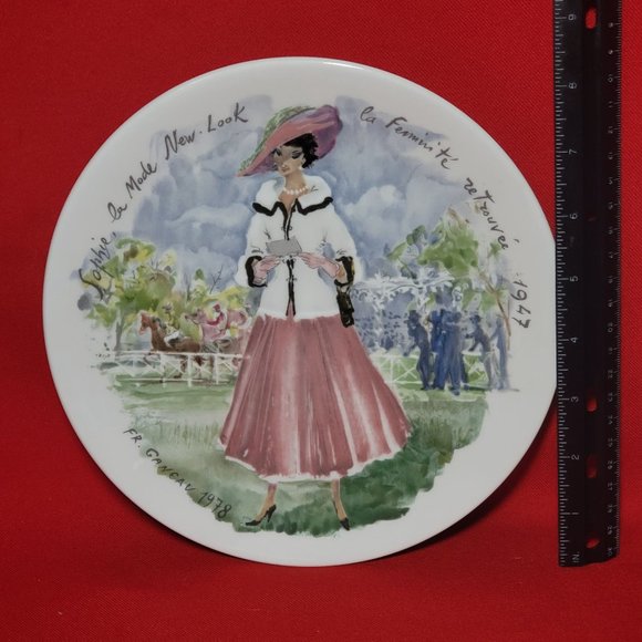 VTG 1978 D’Arceau Limoges Collectors Plate Sophie La Mode New Look La Feminite Z - Picture 8 of 10